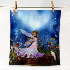 Little Fairy In The Night Face Towel by FantasyWorld7