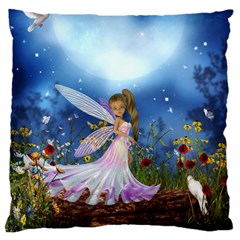 Little Fairy In The Night Large Flano Cushion Case (two Sides) by FantasyWorld7