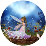 Little Fairy In The Night Wooden Puzzle Round