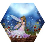 Little Fairy In The Night Wooden Puzzle Hexagon