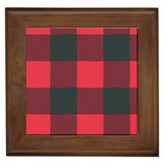 Canadian Lumberjack Red And Black Plaid Canada Framed Tile by snek