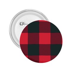 Canadian Lumberjack Red And Black Plaid Canada 2 25  Buttons by snek