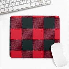 Canadian Lumberjack Red And Black Plaid Canada Large Mousepads by snek