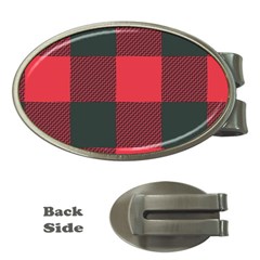 Canadian Lumberjack Red And Black Plaid Canada Money Clips (oval)  by snek