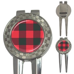 Canadian Lumberjack Red And Black Plaid Canada 3-in-1 Golf Divots by snek