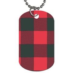 Canadian Lumberjack Red And Black Plaid Canada Dog Tag (one Side) by snek