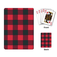 Canadian Lumberjack Red And Black Plaid Canada Playing Cards Single Design (rectangle) by snek