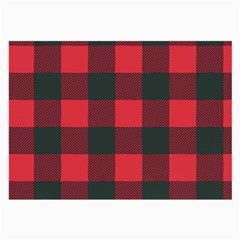 Canadian Lumberjack Red And Black Plaid Canada Large Glasses Cloth by snek