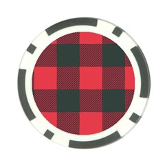 Canadian Lumberjack Red And Black Plaid Canada Poker Chip Card Guard by snek