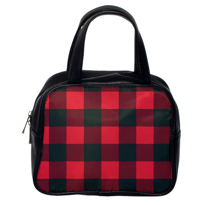 Canadian Lumberjack red and black plaid Canada Classic Handbag (One Side)