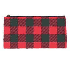 Canadian Lumberjack Red And Black Plaid Canada Pencil Cases by snek