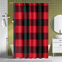 Canadian Lumberjack Red And Black Plaid Canada Shower Curtain 48  X 72  (small)  by snek