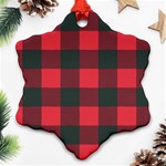 Canadian Lumberjack red and black plaid Canada Ornament (Snowflake) Front