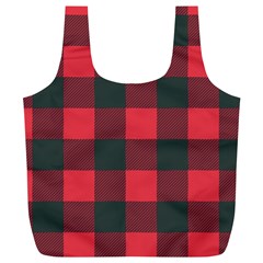 Canadian Lumberjack Red And Black Plaid Canada Full Print Recycle Bag (xl) by snek