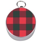 Canadian Lumberjack red and black plaid Canada Silver Compasses Front