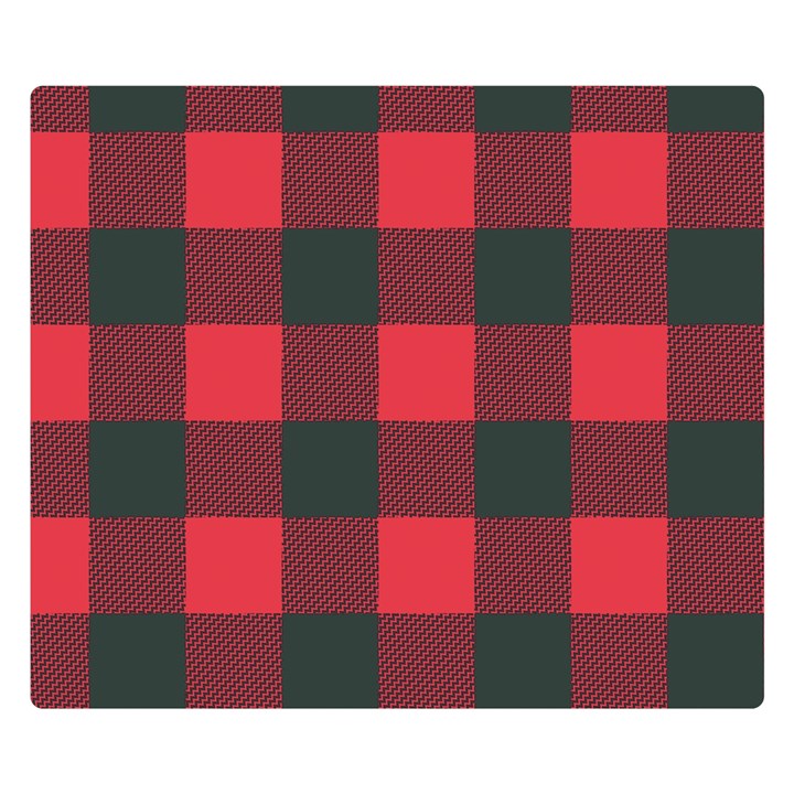 Canadian Lumberjack red and black plaid Canada Double Sided Flano Blanket (Small) 