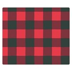 Canadian Lumberjack red and black plaid Canada Double Sided Flano Blanket (Small)  50 x40  Blanket Back