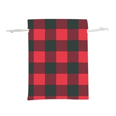 Canadian Lumberjack Red And Black Plaid Canada Lightweight Drawstring Pouch (m) by snek