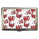 Christmas Watercolor hohoho red handdrawn holiday organic and naive pattern Cigarette Money Case Front