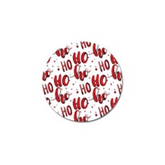 Christmas Watercolor Hohoho Red Handdrawn Holiday Organic And Naive Pattern Golf Ball Marker (4 Pack) by genx