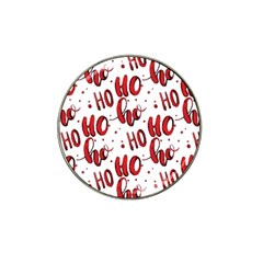 Christmas Watercolor Hohoho Red Handdrawn Holiday Organic And Naive Pattern Hat Clip Ball Marker (4 Pack) by genx