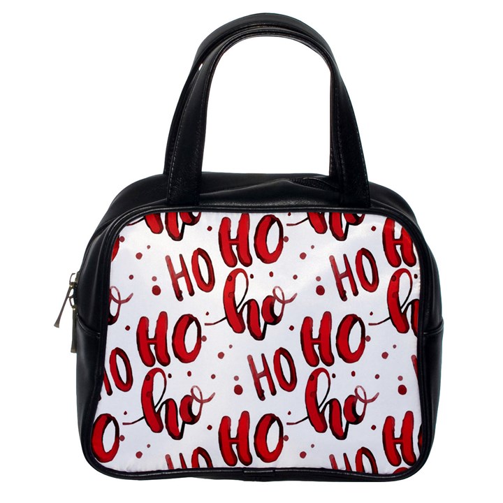 Christmas Watercolor hohoho red handdrawn holiday organic and naive pattern Classic Handbag (One Side)