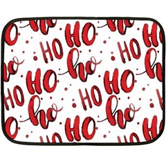 Christmas Watercolor Hohoho Red Handdrawn Holiday Organic And Naive Pattern Double Sided Fleece Blanket (mini)  by genx