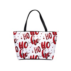 Christmas Watercolor Hohoho Red Handdrawn Holiday Organic And Naive Pattern Classic Shoulder Handbag by genx