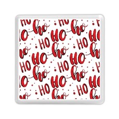 Christmas Watercolor Hohoho Red Handdrawn Holiday Organic And Naive Pattern Memory Card Reader (square) by genx