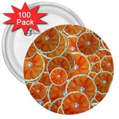 Oranges Background Texture Pattern 3  Buttons (100 Pack)  by HermanTelo