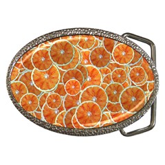 Oranges Background Texture Pattern Belt Buckles