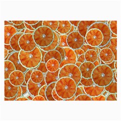 Oranges Background Texture Pattern Large Glasses Cloth by HermanTelo