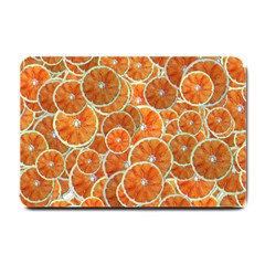 Oranges Background Texture Pattern Small Doormat  by HermanTelo