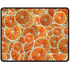 Oranges Background Texture Pattern Fleece Blanket (medium) 