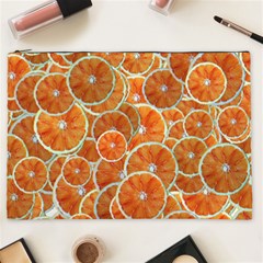 Oranges Background Texture Pattern Cosmetic Bag (xxl)