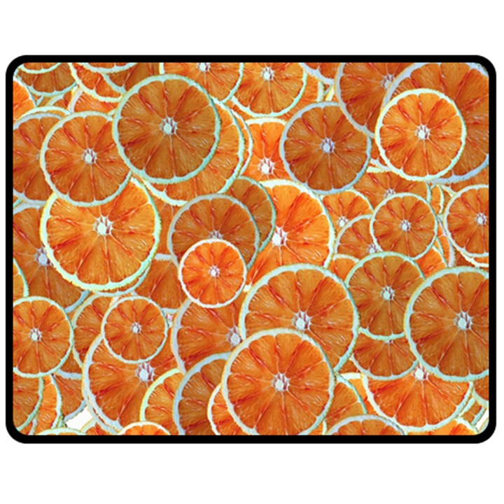 Oranges Background Texture Pattern Double Sided Fleece Blanket (Medium) 