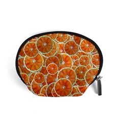 Oranges Background Texture Pattern Accessory Pouch (small)