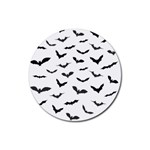 Bats Pattern Rubber Round Coaster (4 pack)  Front