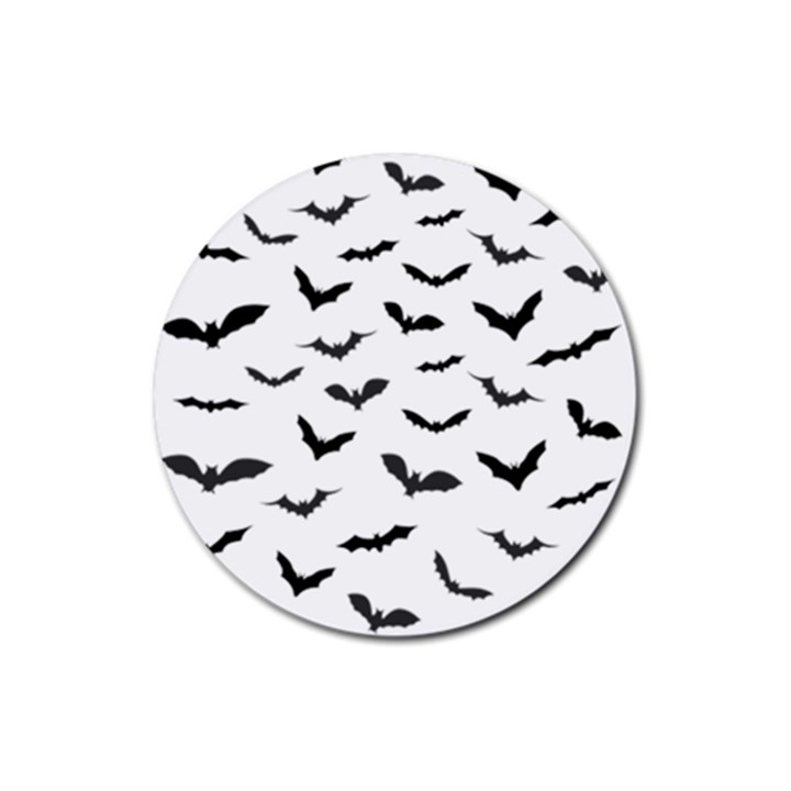 Bats Pattern Rubber Round Coaster (4 pack) 