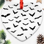 Bats Pattern Ornament (Heart) Front