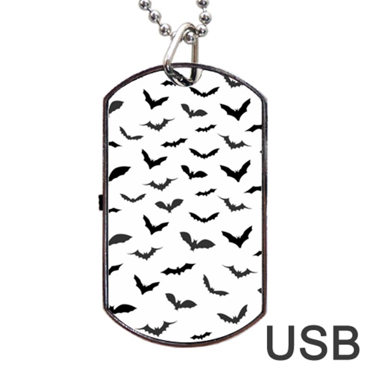 Bats Pattern Dog Tag USB Flash (One Side)