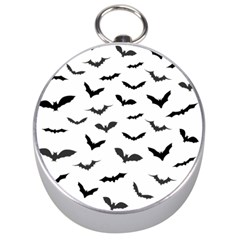 Bats Pattern Silver Compasses by Sobalvarro