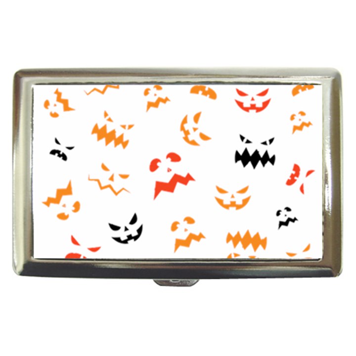 Pumpkin Faces Pattern Cigarette Money Case