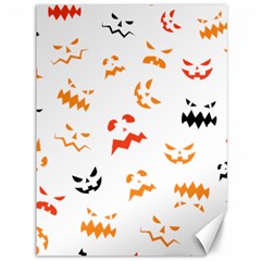 Pumpkin Faces Pattern Canvas 36  X 48  by Sobalvarro