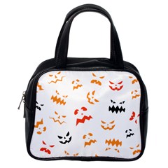 Pumpkin Faces Pattern Classic Handbag (one Side) by Sobalvarro