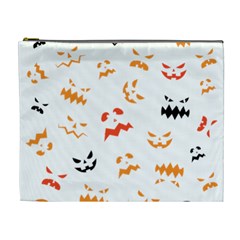 Pumpkin Faces Pattern Cosmetic Bag (xl) by Sobalvarro