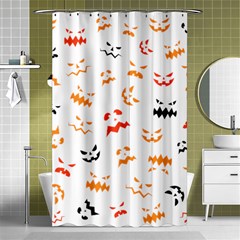 Pumpkin Faces Pattern Shower Curtain 48  X 72  (small)  by Sobalvarro