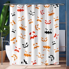 Pumpkin Faces Pattern Shower Curtain 60  X 72  (medium)  by Sobalvarro