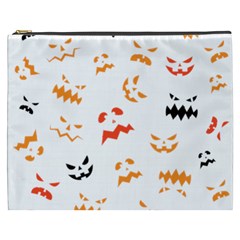 Pumpkin Faces Pattern Cosmetic Bag (xxxl) by Sobalvarro