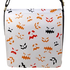 Pumpkin Faces Pattern Flap Closure Messenger Bag (s) by Sobalvarro